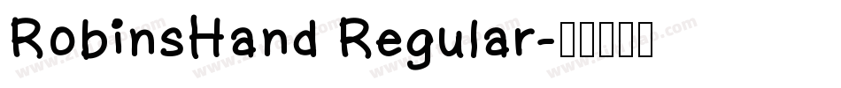RobinsHand Regular字体转换